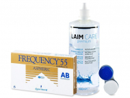 Frequency 55 Aspheric (6 šošoviek) + roztok Laim Care 400ml Kontaktné šošovky lacno - Frequency 55 Aspheric (6 šošoviek) + roztok Laim Care 400ml
