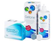 PureVision 2 (6 šošoviek) + roztok Gelone 360ml Kontaktné šošovky lacno - PureVision 2 (6 šošoviek) + roztok Gelone 360ml