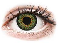 ColourVUE Glamour Green - dioptrické (2 šošovky) Farebné kontaktné šošovky - kozmetické očné šošovky - zmena farby očí - ColourVUE Glamour Green - dioptrické (2 šošovky)