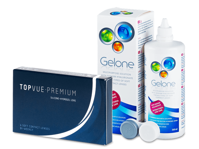 TopVue Premium (6 šošoviek) + roztok Gelone 360 ml - Výhodný balíček