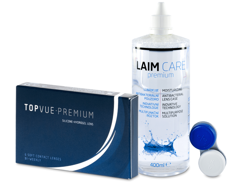 TopVue Premium (6 šošoviek) + roztok Laim Care 400 ml - Výhodný balíček