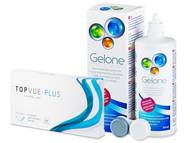 TopVue Plus (6 šošoviek) + Gelone 360 ml Kontaktné šošovky lacno - TopVue Plus (6 šošoviek) + Gelone 360 ml