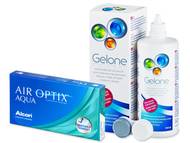 Air Optix Aqua (6 šošoviek) + roztok Gelone 360 ml Kontaktné šošovky lacno - Air Optix Aqua (6 šošoviek) + roztok Gelone 360 ml