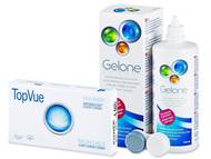 TopVue Monthly (6 šošoviek) + roztok Gelone 360 ml Kontaktné šošovky lacno - TopVue Monthly (6 šošoviek) + roztok Gelone 360 ml